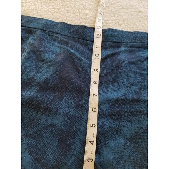 H by Halston Womens Petite Wide Leg Blue Patterned Rayon Crop Pants Sz 20WP - Picture 6 of 14